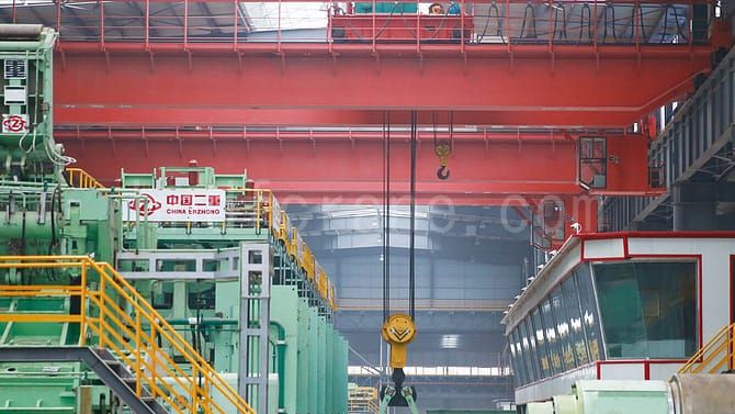 double girder overhead crane 山东临沂盛阳钢铁集团