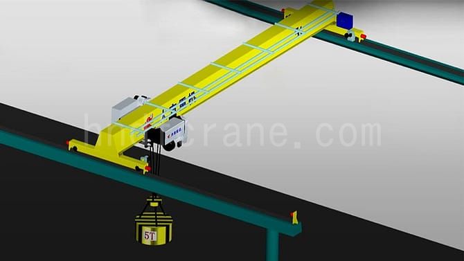 european type single girder overhead crane