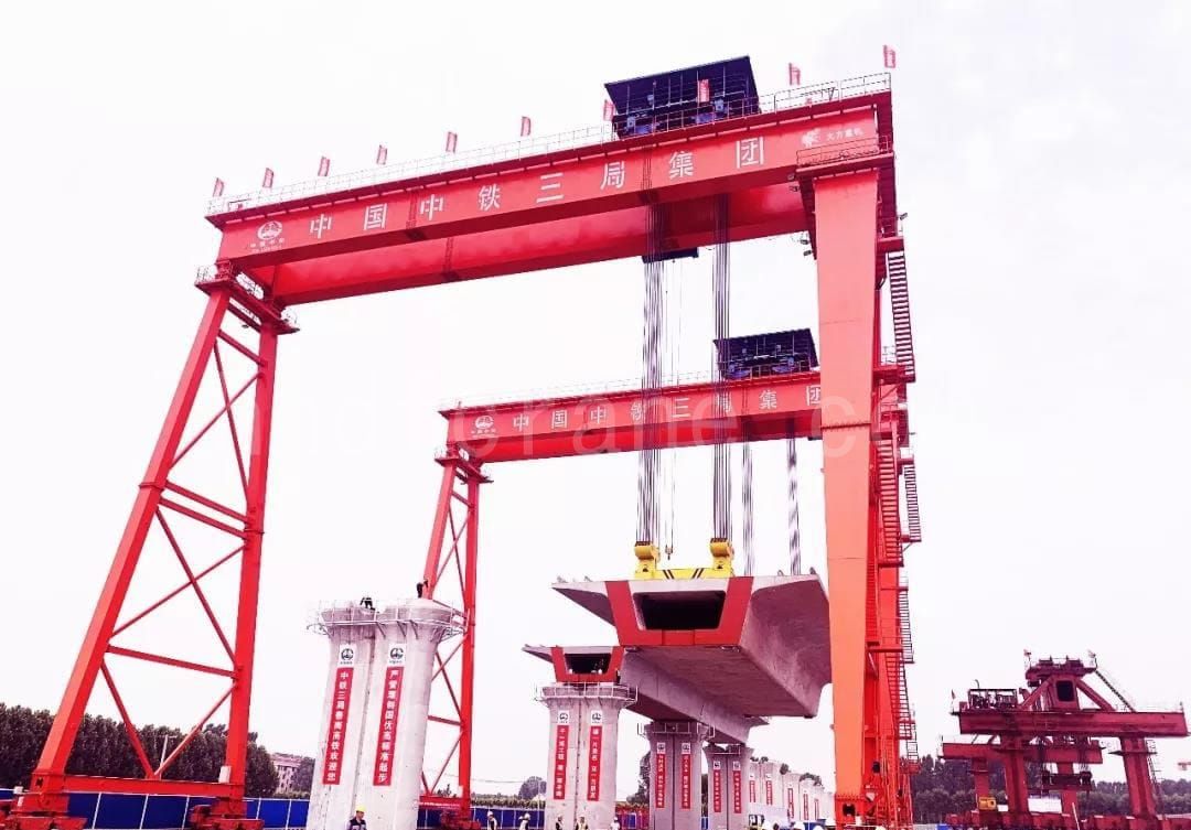 Chantier de levage de pont