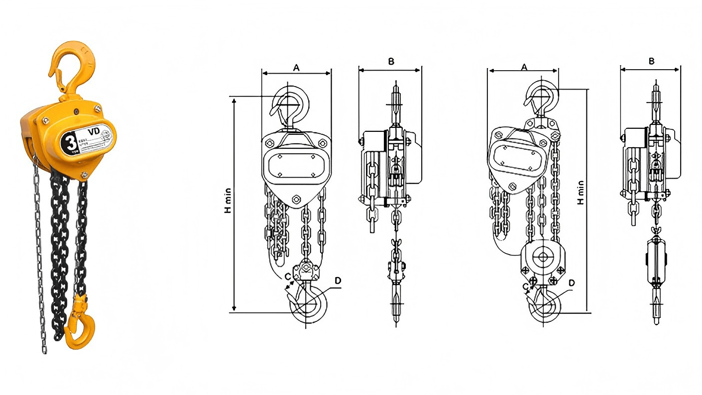 picture of double bearing hand chain hoist