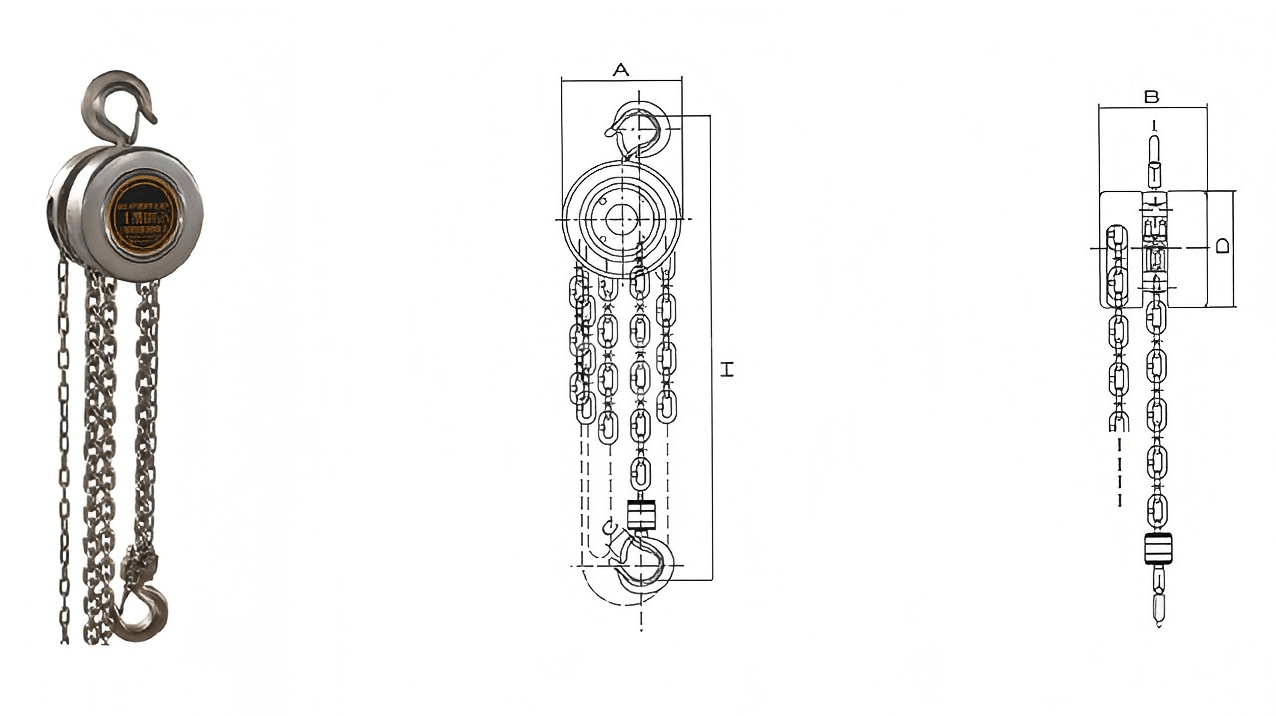 picture of lifting stainless steel manual chain hoist