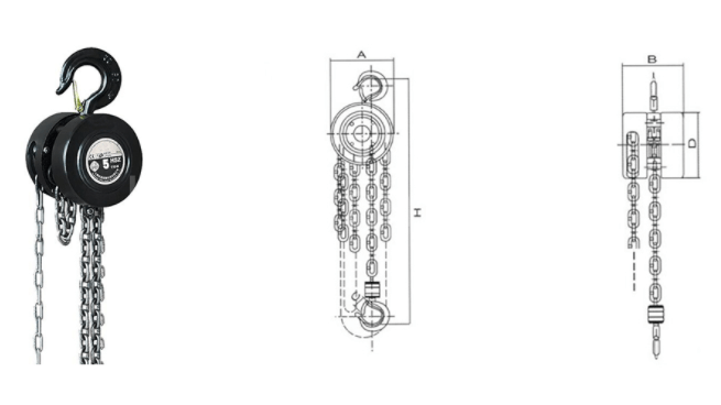 picture of round hand chain hoist