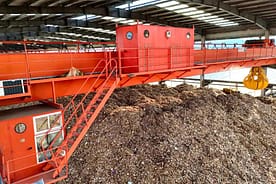 Biomass grab bucket overhead crane1