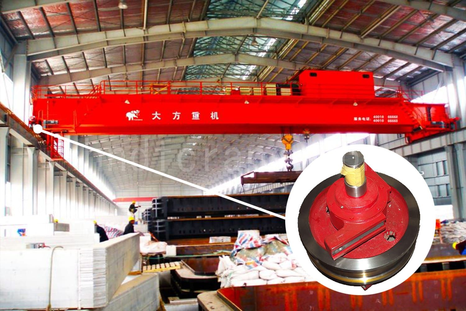 L Block Overhead Crane Wheel Assembly