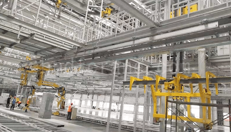 New energy auto parts assembly workshop