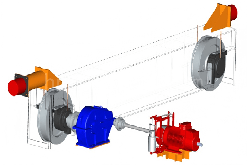 Traveling mechanism overhead crane part