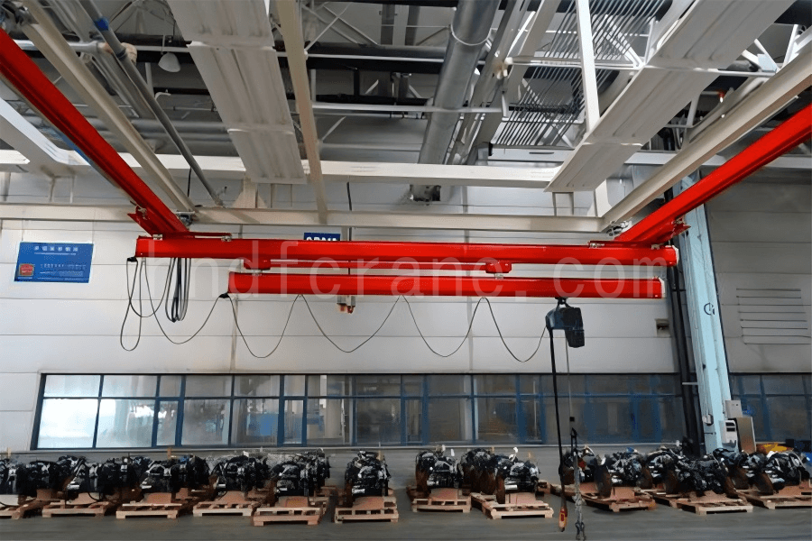 Ceiling Mounted Bridge Crane with Telescopic Beam