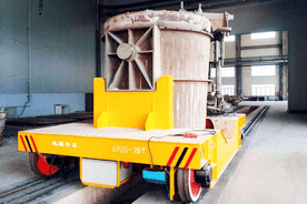 Low voltage rail powered ladle transfer cart