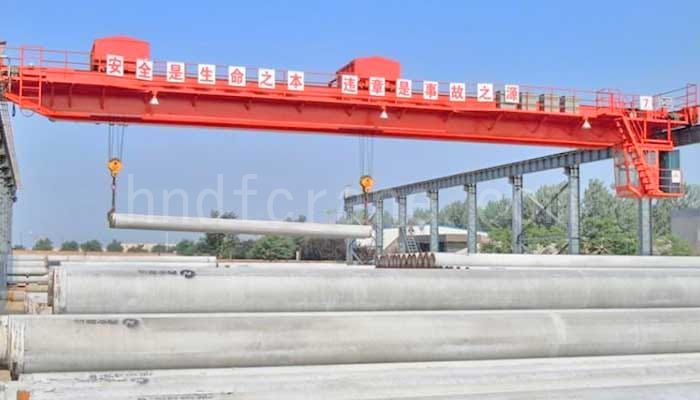 double girder overhead cranes installed in concrete prefabricated parts3