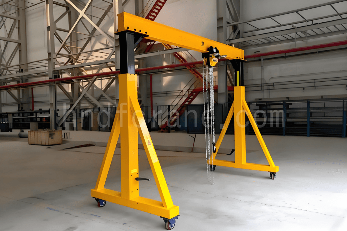 2 ٹن ایڈجسٹ ایبل پورٹ ایبل گینٹری کرین