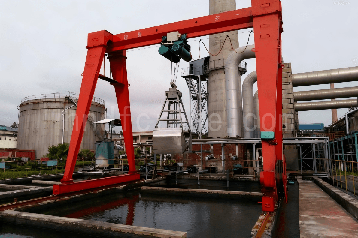 3 Ton Gantry Crane Used in Industrial Wastewater Treatment Plant
