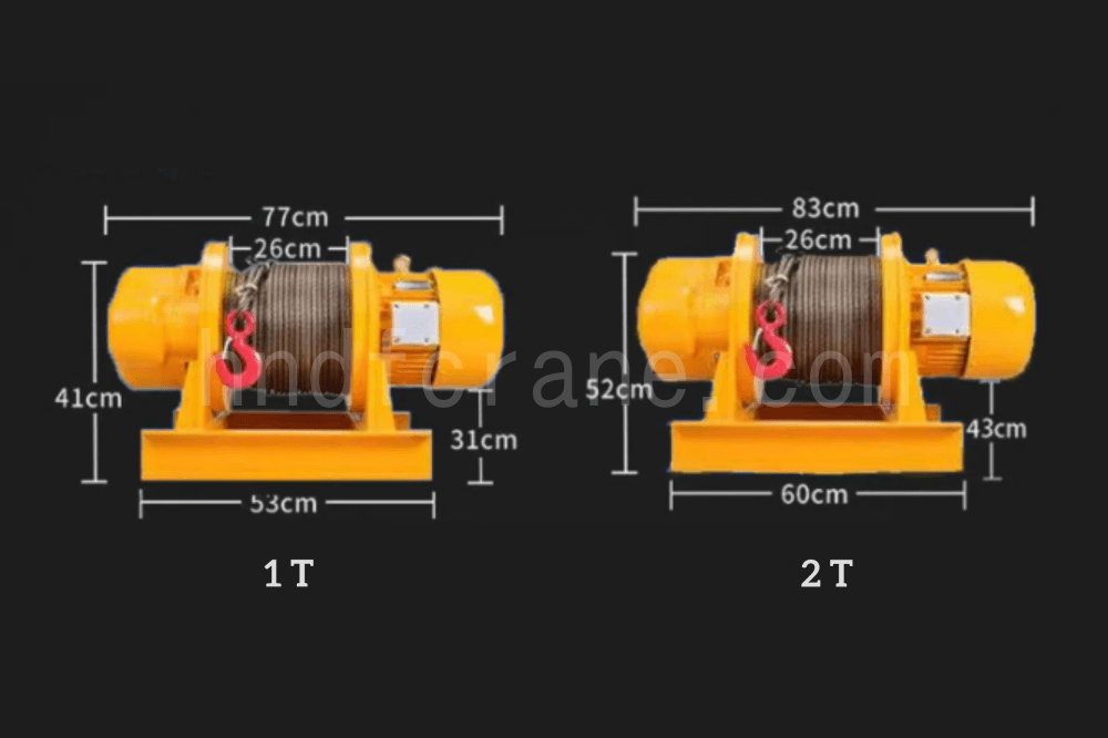 Electric Wire Rope Winch Parameters
