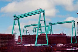 大型風力タービンブレードおよびナセルハンドリング用MG60tガントリークレーン