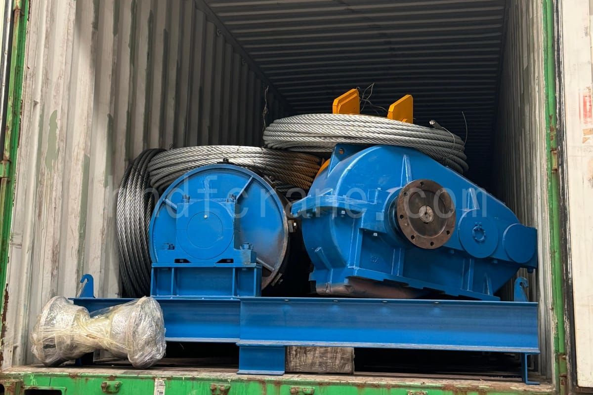 Vietnam 60t Water Conservancy Engineering Winch Project1