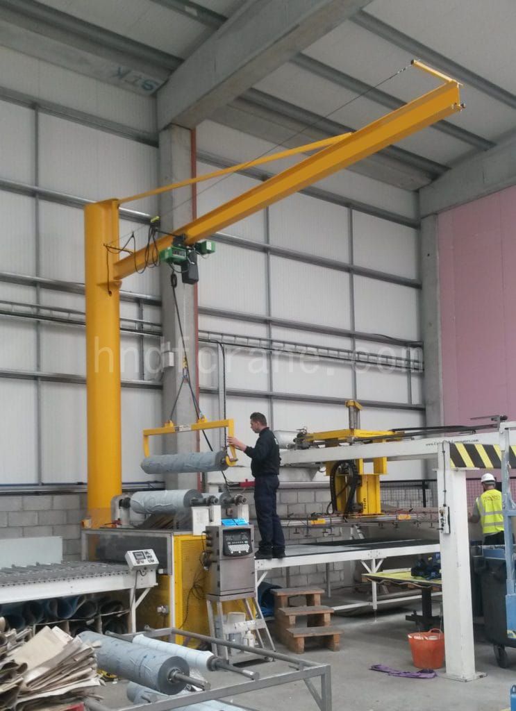 Tie Rod Free Standing Jib Cranes with I-Beam3