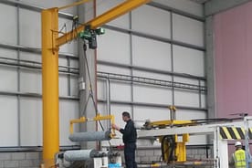 Tie Rod Free Standing Jib Cranes with I Beam3