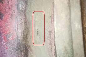 Cracking of the weld between the drum web and the drum shaft