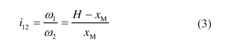 Instantaneous Gear Transmission Ratio Equation watermarked