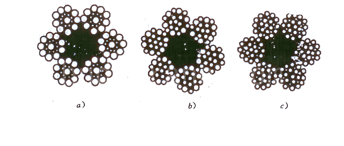 Line contact wire rope cross sections