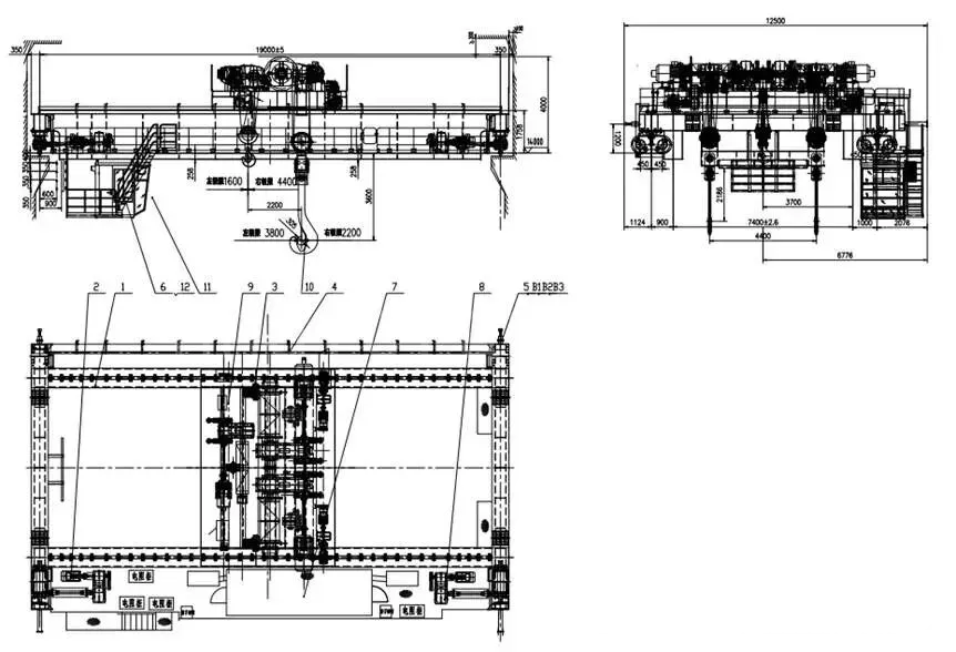 ladle overhead crane model 3