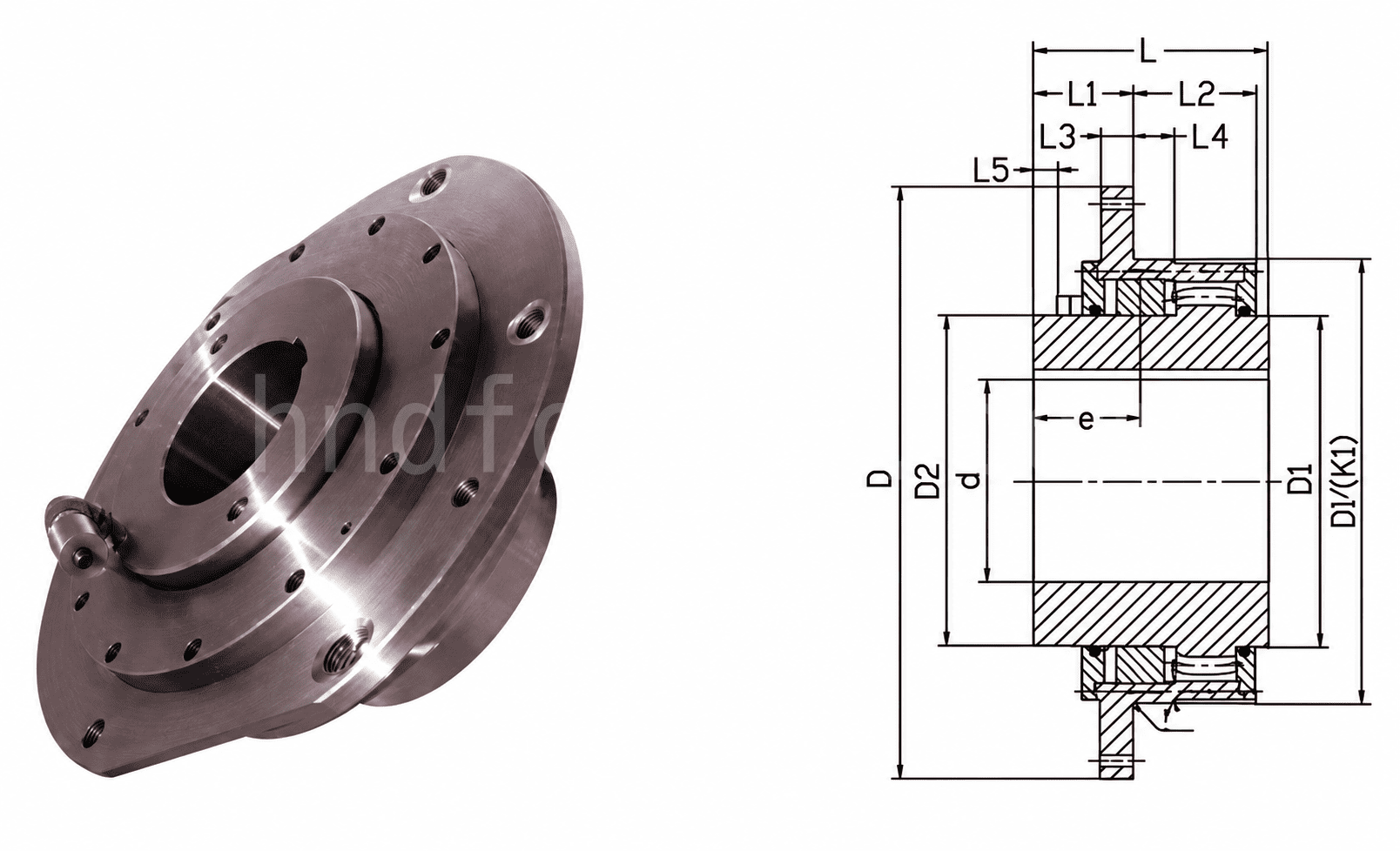 DC crowned gear drum coupling
