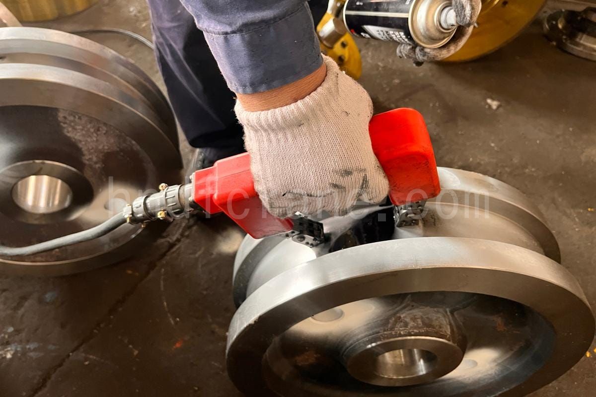 Magnetic Particle Inspection for Crane Wheel
