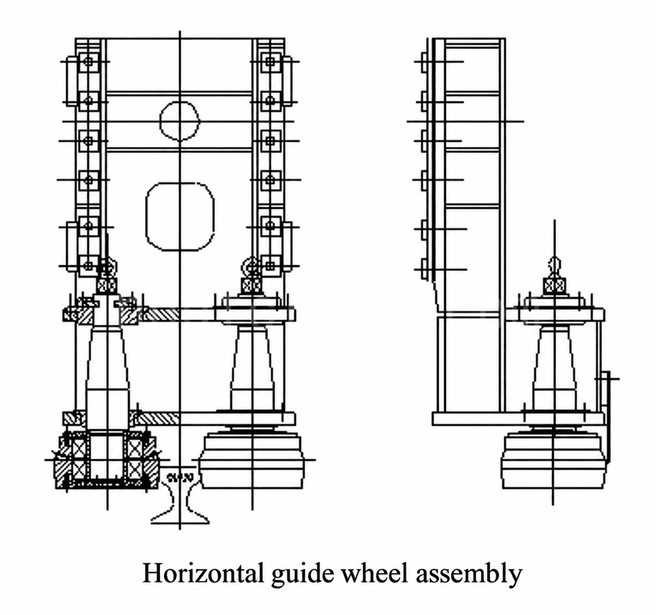 horizontal guide wheel assembly