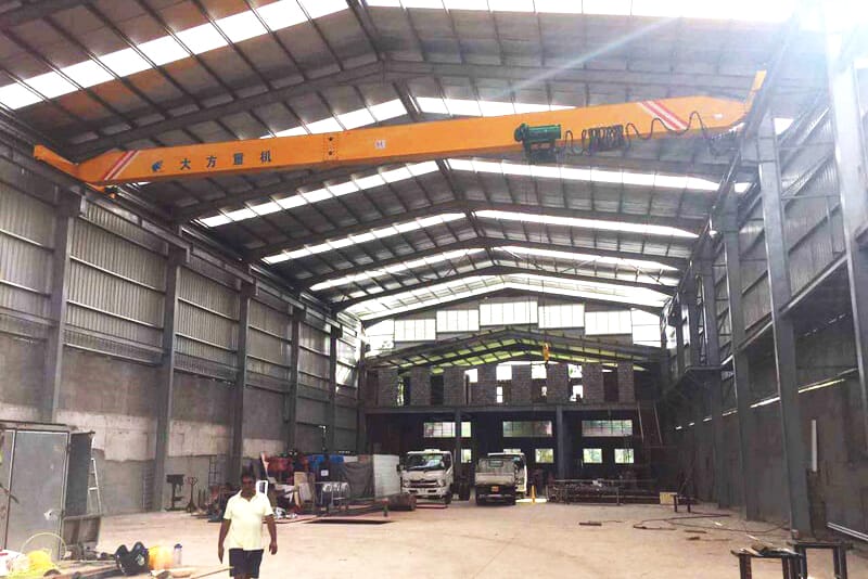 Kren overhed single girder jenis bilik kepala rendah