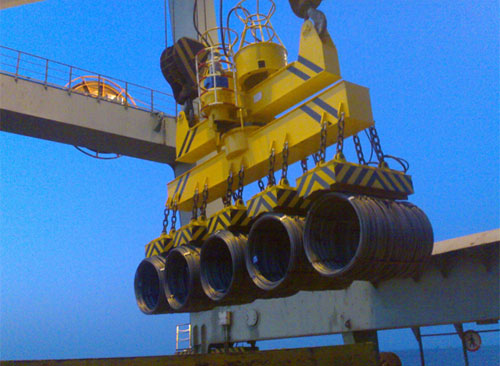 barra a spirale di sollevamento dello spreader elettromagnetico