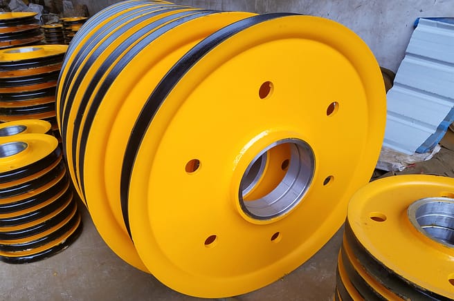 FONDOTIN Lot De 6 Poulies De Câble En Fer Avec Roulement à Billes - Système De Ventilation Et Usage Agricole